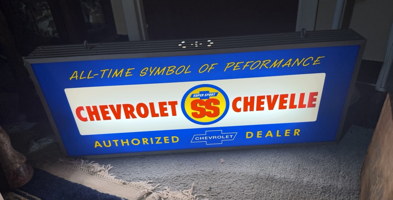 Chevrolet Chevelle SS Lighted Authorized Dealer Sign Chevrolet Chevelle SS Lighted Authorized Dealer Sign