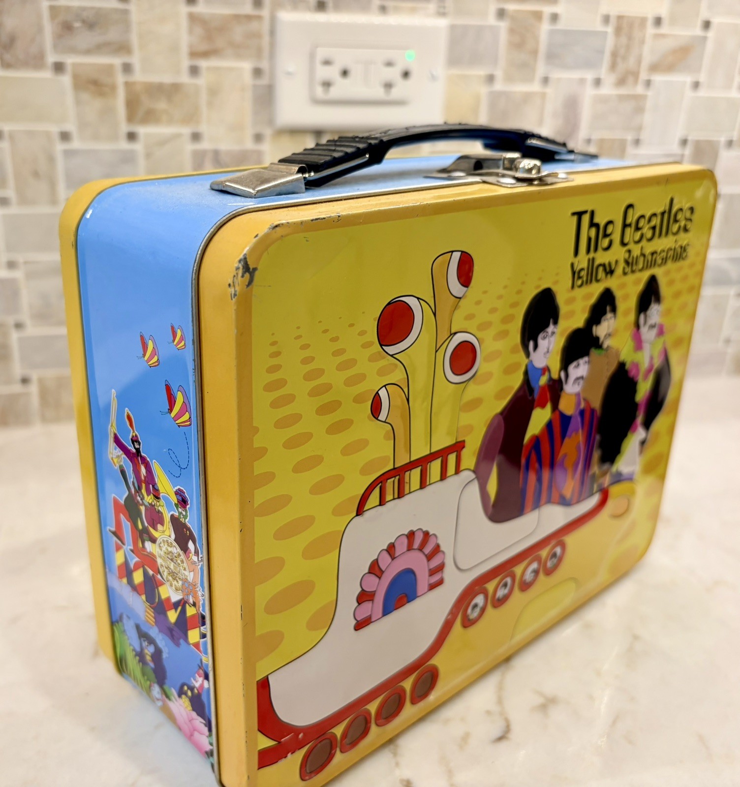 REDUCED The Beatles Yellow Submarine Vintage Lunch Box Lunchbox NO Thermos