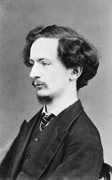 English poet Algernon Charles Swinburne after a photo Old Photo