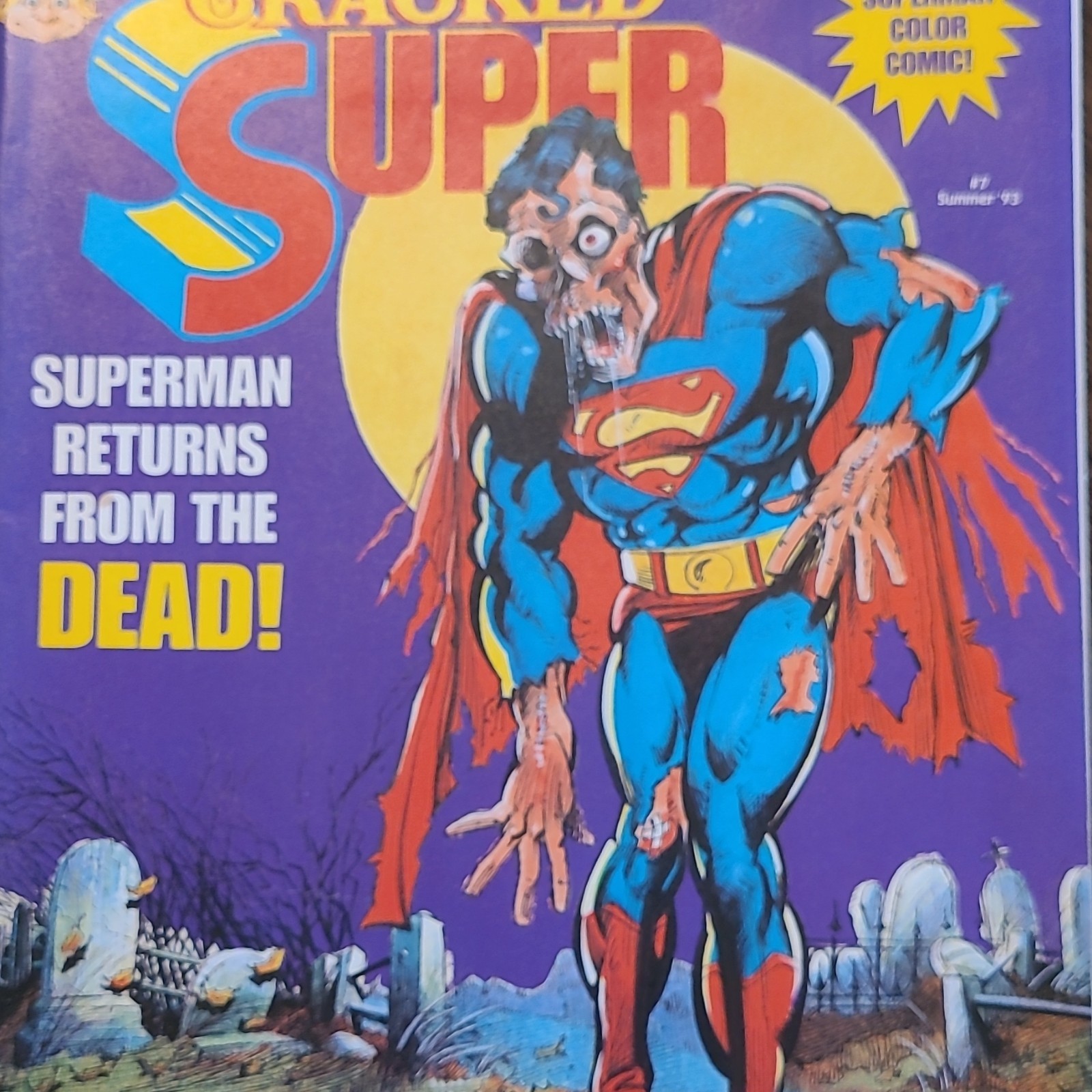 Cracked Super #7 Summer 1993 Cracked-Superman Returns  Comic Special, Ships FREE