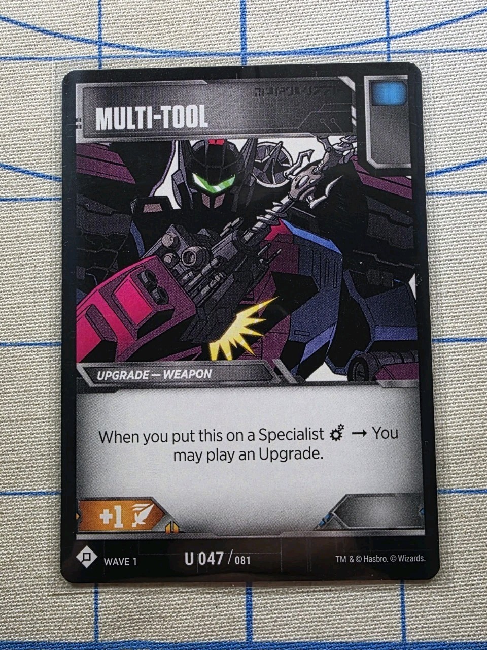 Hasbro WOTC Transformers TCG Wave 1 - Multi-Tool U 047/081 - Upgrade - Weapon
