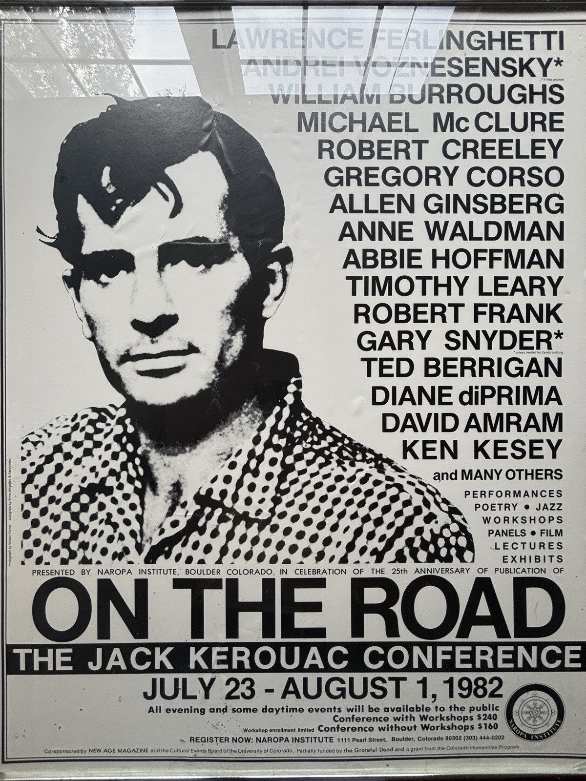 Jack Kerouac Conference Poster from 1982 for the 25th Anniversary of On the Road