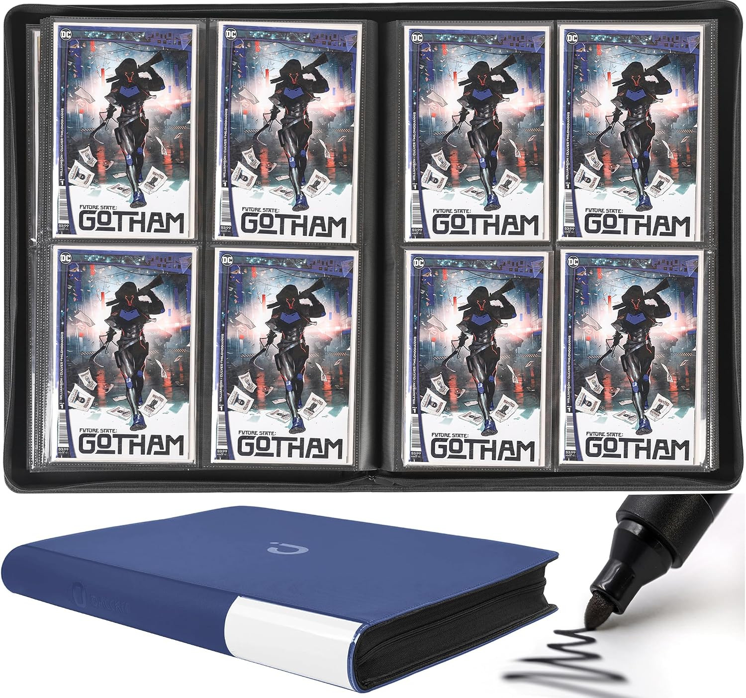Premium Comic Binder，Comic Book Album with Sleeves Fits Regular