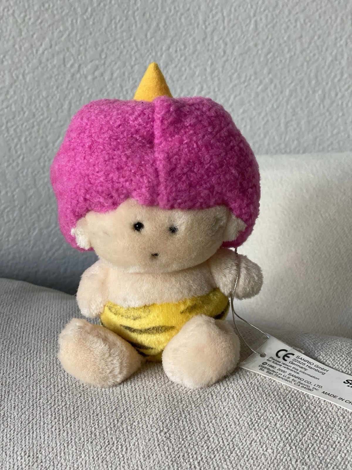 Vintage Sanrio Goropikadon Pika Plush Pink Hair Thunder Boy Tiger Shorts GERMAN