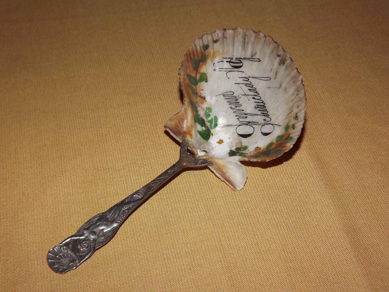 VINTAGE OLD SOUVENIR SCHENECTADY NY CLAM SHELL US STERLING CO SPOON