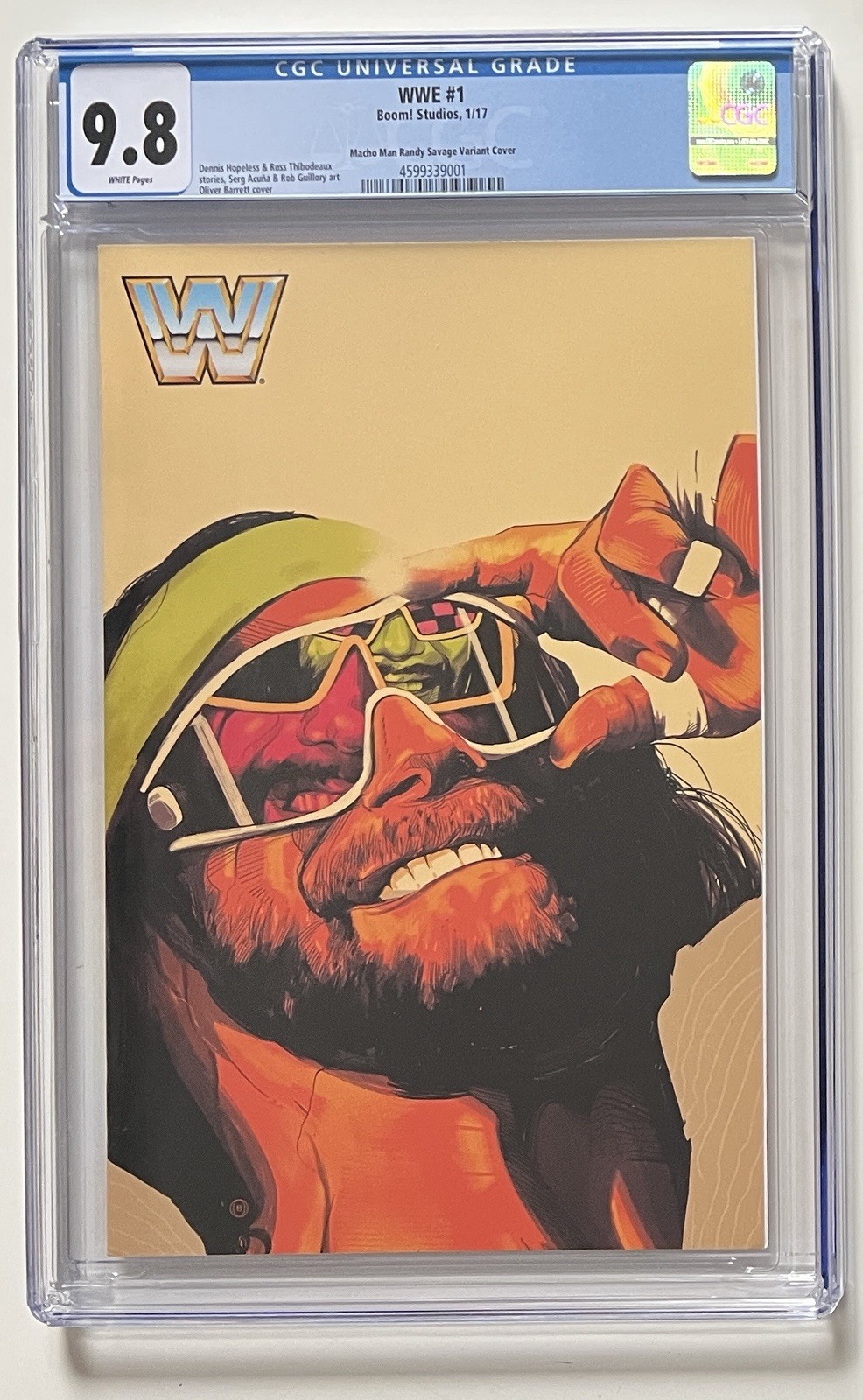 WWE #1 CGC 9.8 Macho Man Randy Savage Barrett 1:100 Variant 2017