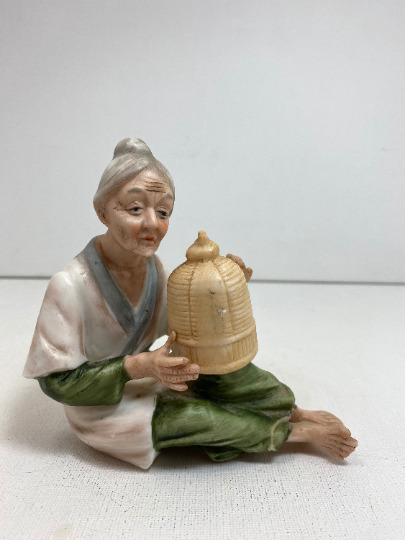 1970s Inarco Japanese Woman Figurine - E-1186 Bisque Art