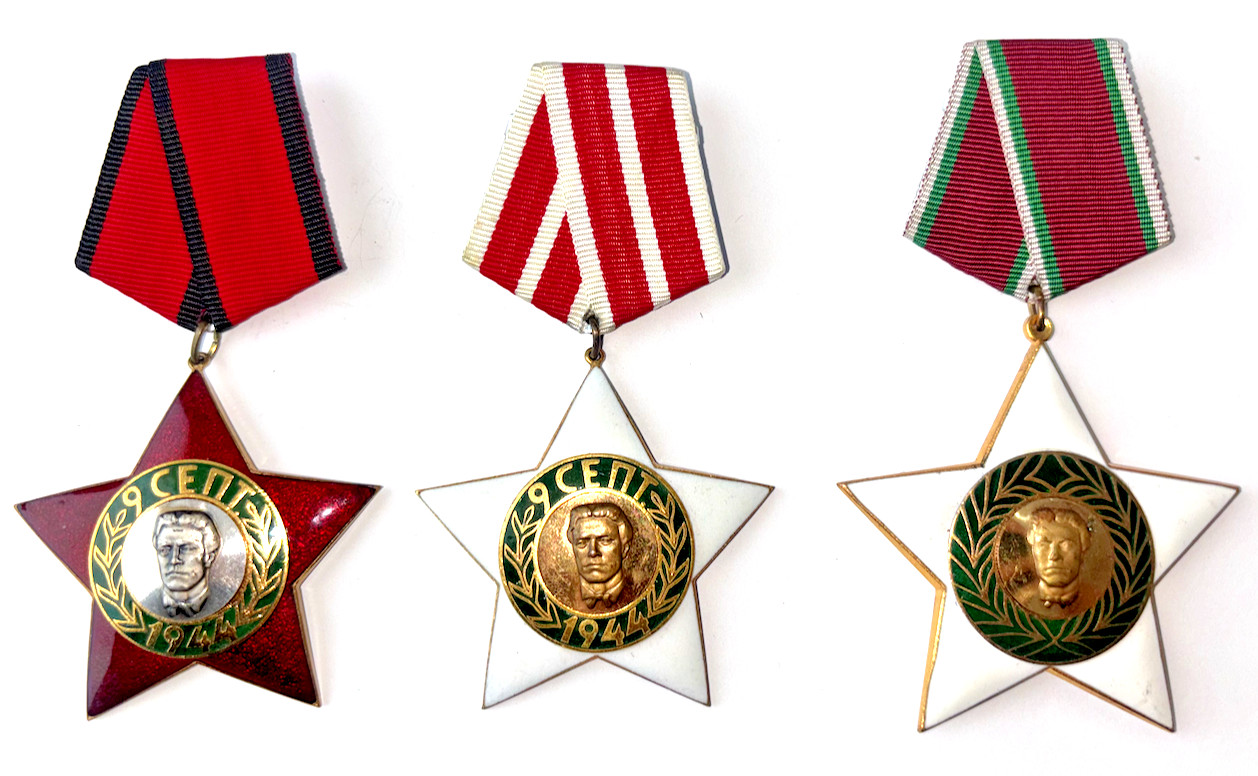 Original Bulgarian Order of 9 September 1944 – 1st, 2nd & 3rd Class Set