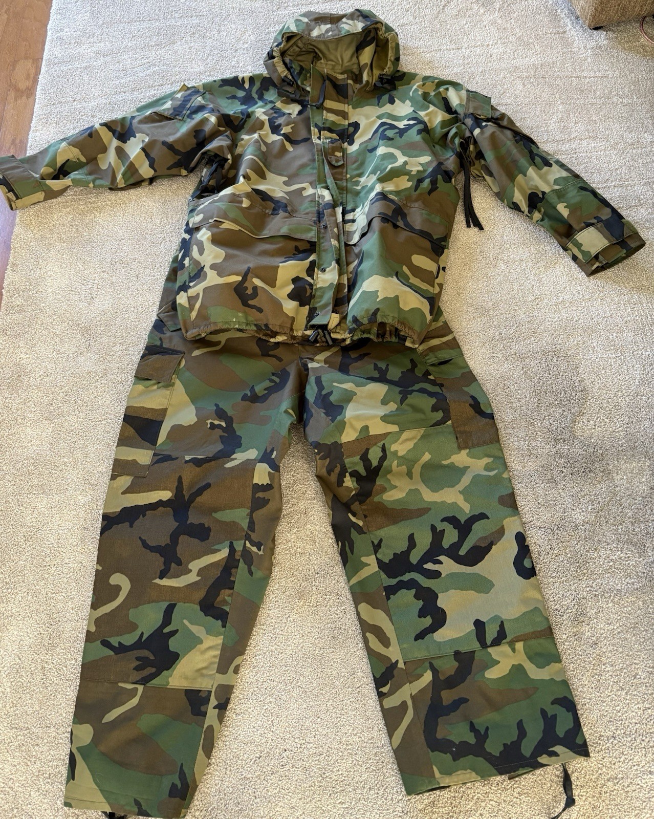 VTG 1997 USMC Gen I| ECWCS Woodland Camo Gore-Tex Parka Jacket Large Short EGA