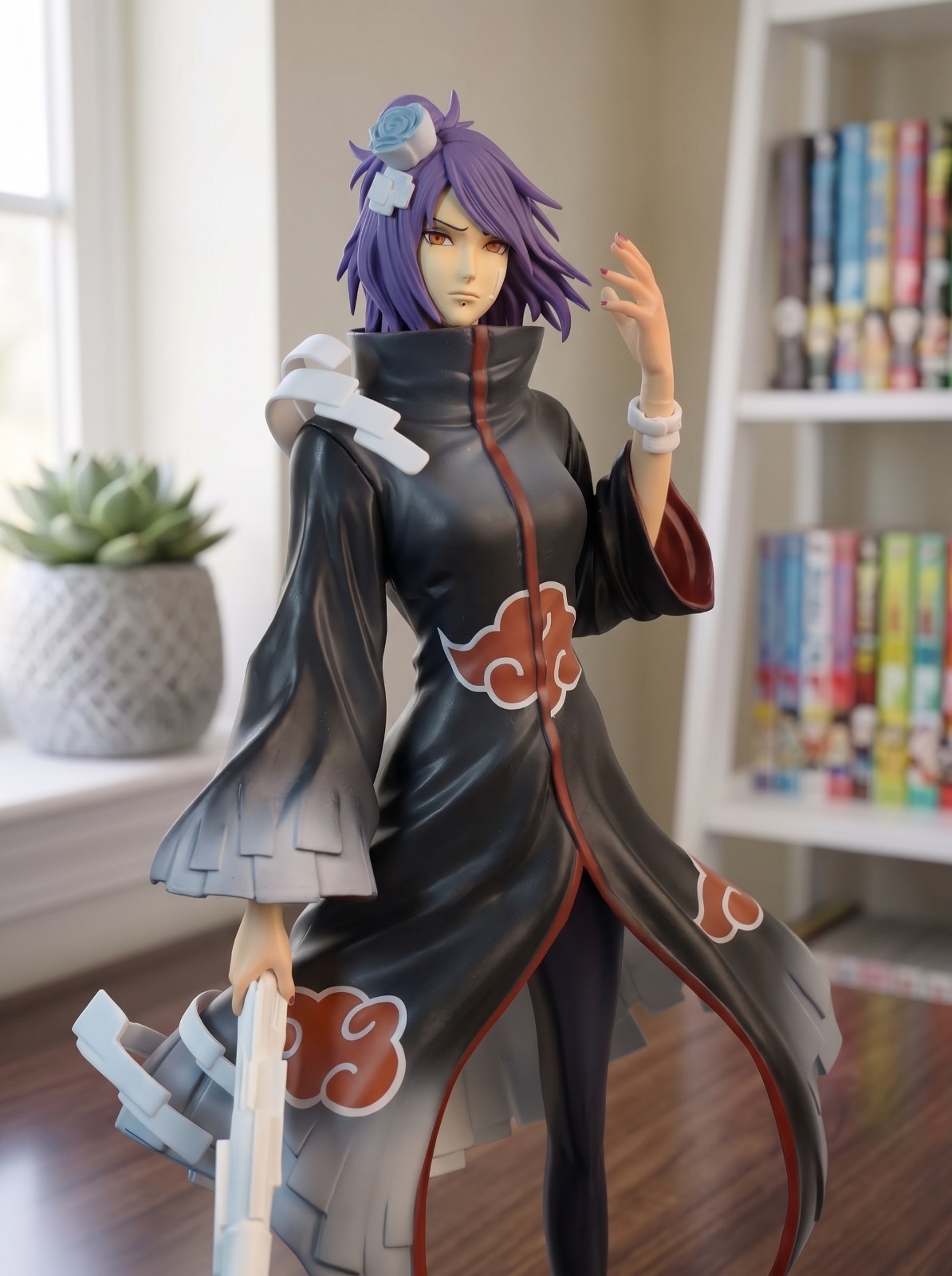 Naruto Shippuden Konan Figure 33cm Akatsuki Paper Angel Anime Statue