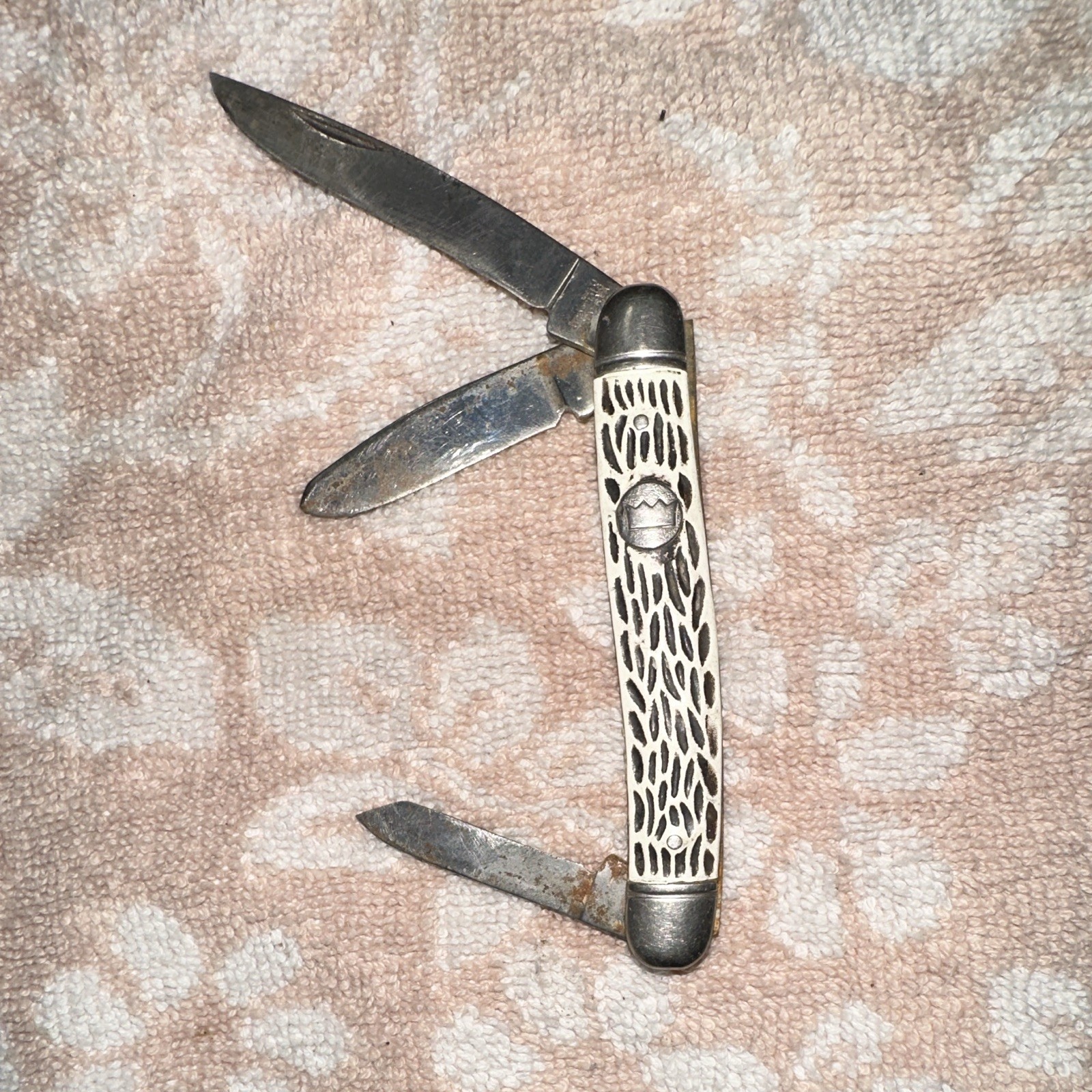 Imperial Vintage Bone Handle 3-Blade Folding Pocket Knife