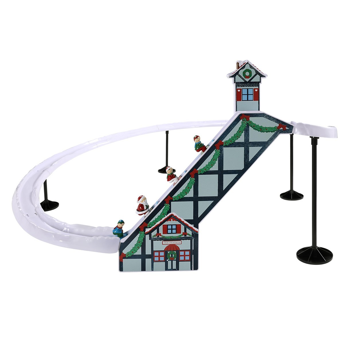 Mr. Christmas 13086 Animated Santa's Ski Slope 47 in. Musical Moving Skiers