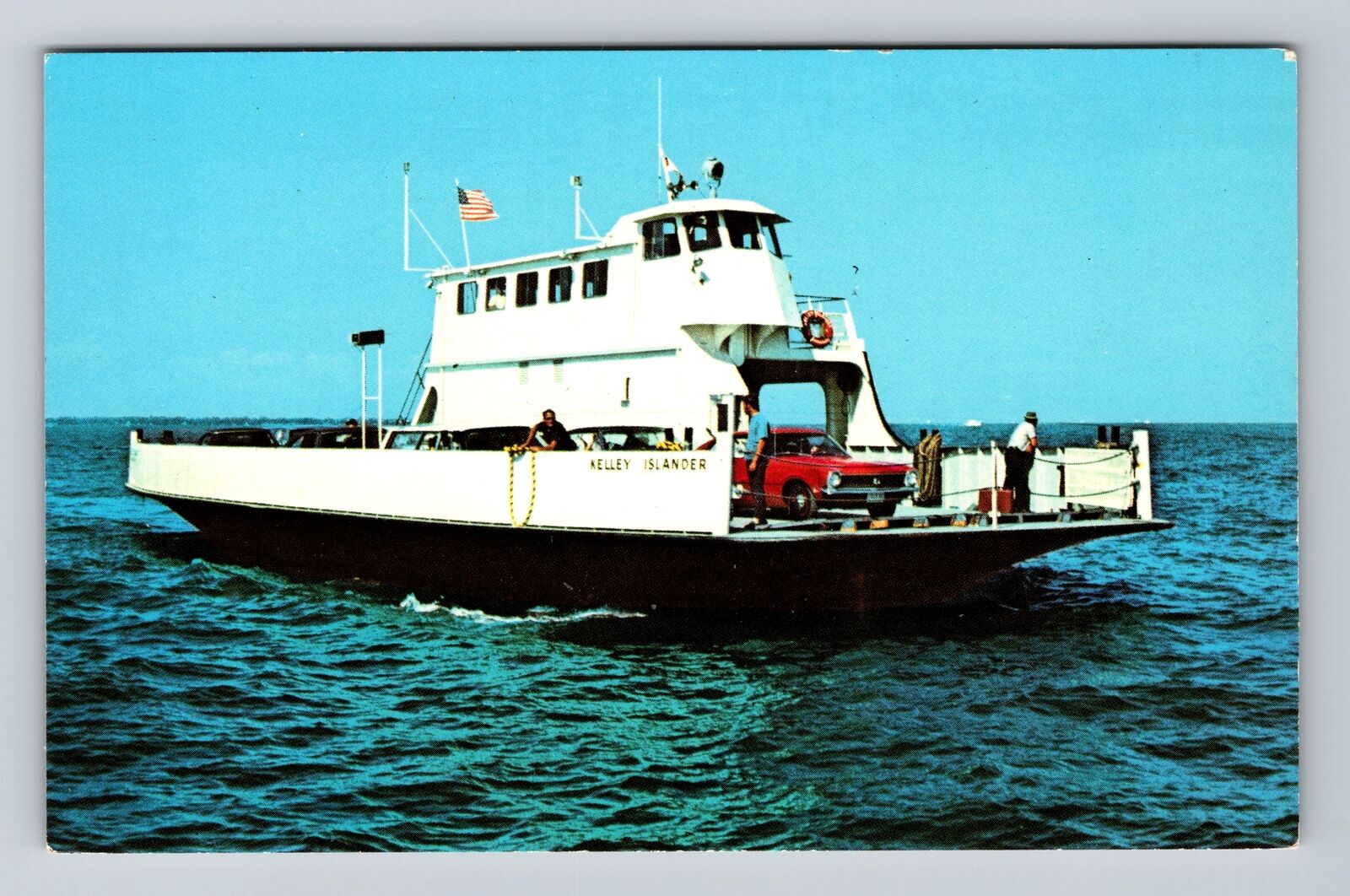 Marblehead OH-Ohio, Kelley Islander Ferry, Antique Souvenir Vintage Postcard