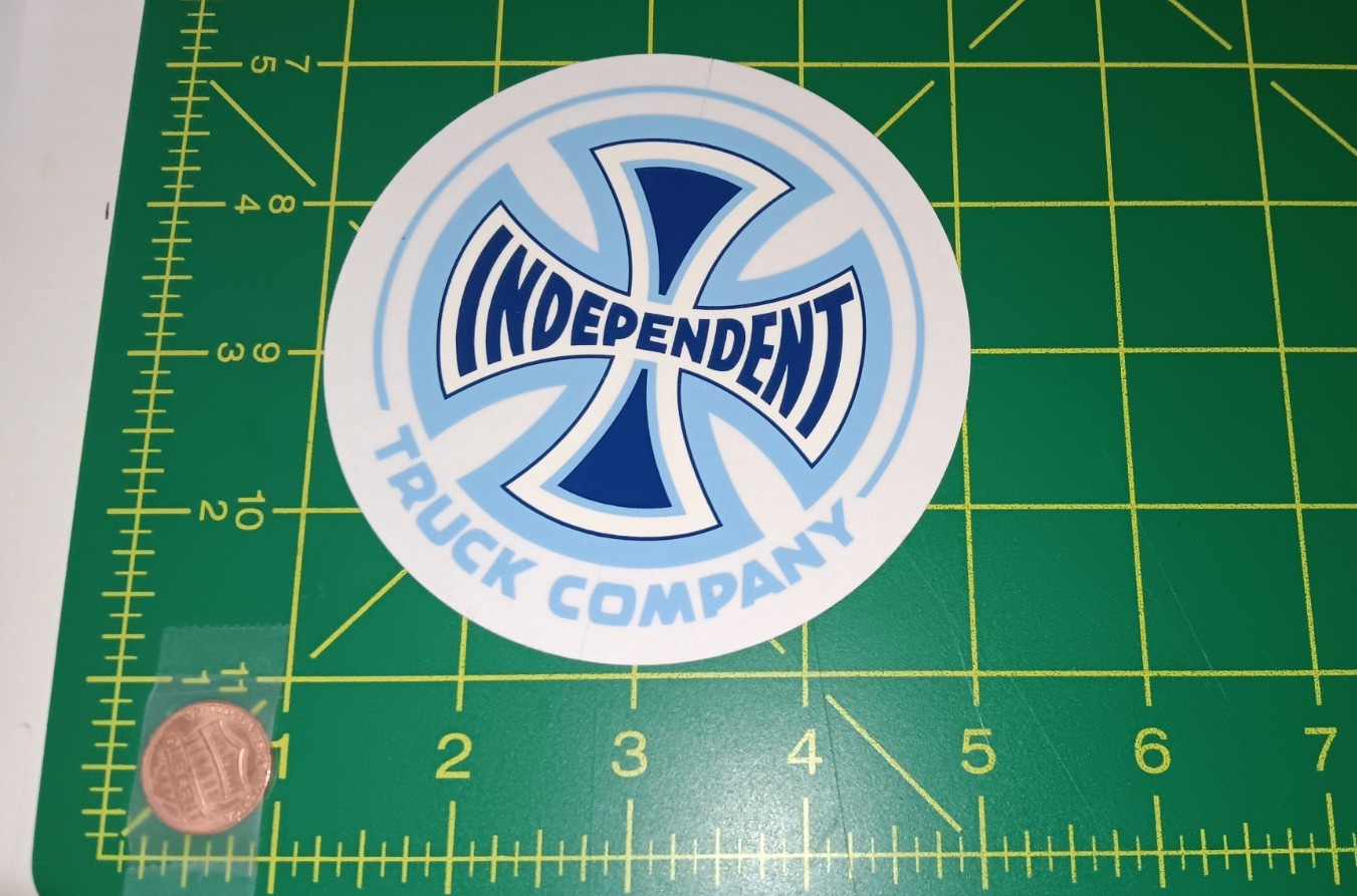 BLUE INDEPENDENT STICKER DECAL OLD STOCK ORIGINAL