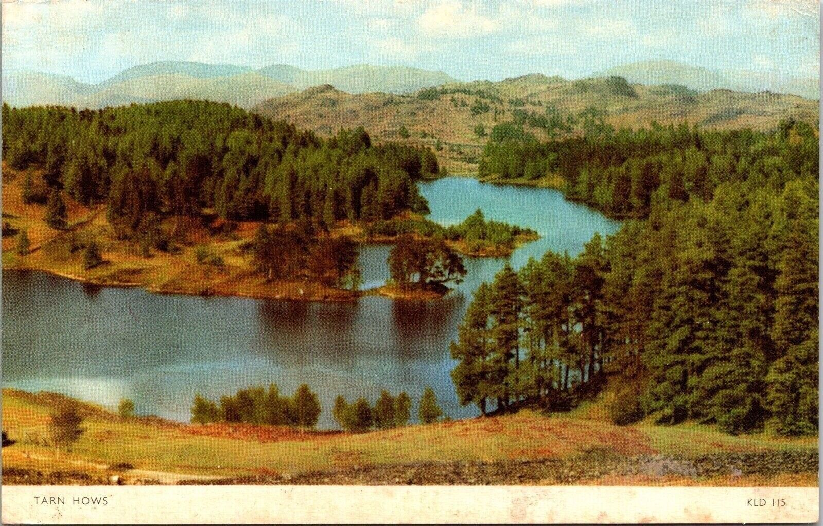 Tarn Hows England United Kingdom Birds Eye View Forest Mountains PM Postcard