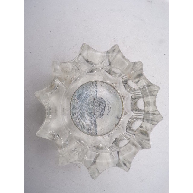 Vintage Lincoln's Birthplace Ashtray Heavy Mid Century Modern Sunburst 12 Point