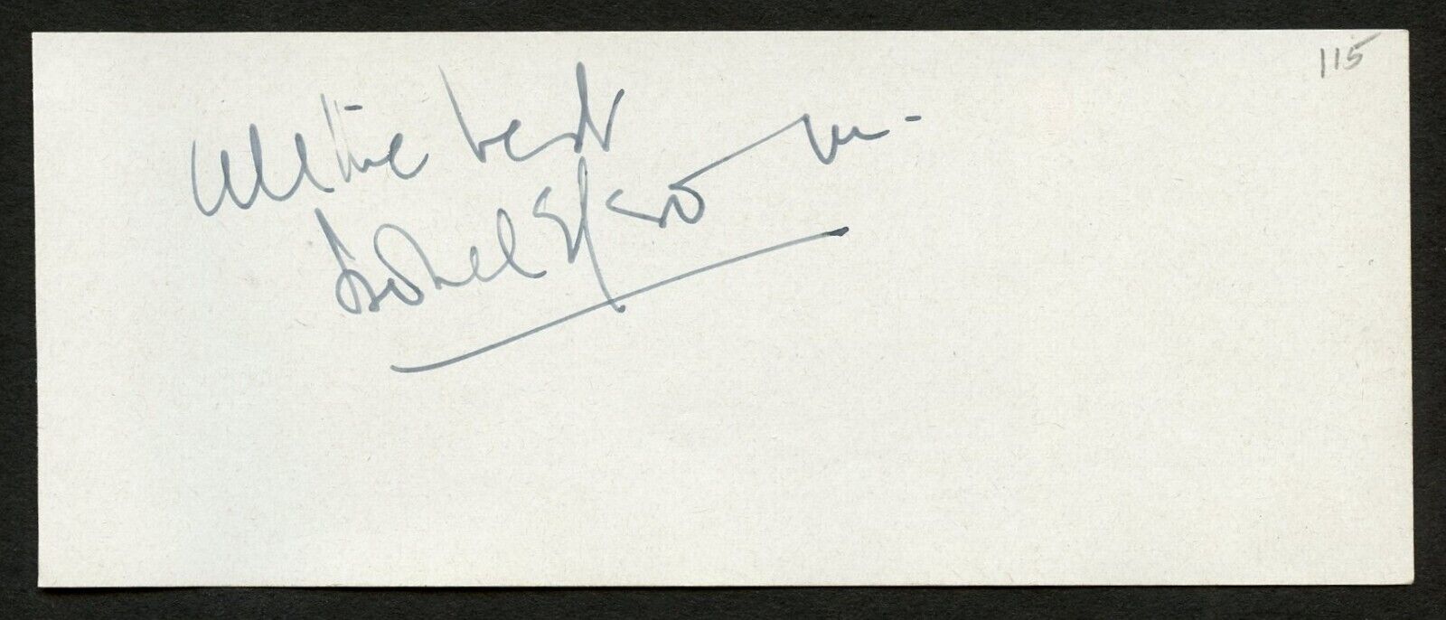 Jacqueline White signed 2x5 cut autograph auto Actress in Film Crossfire