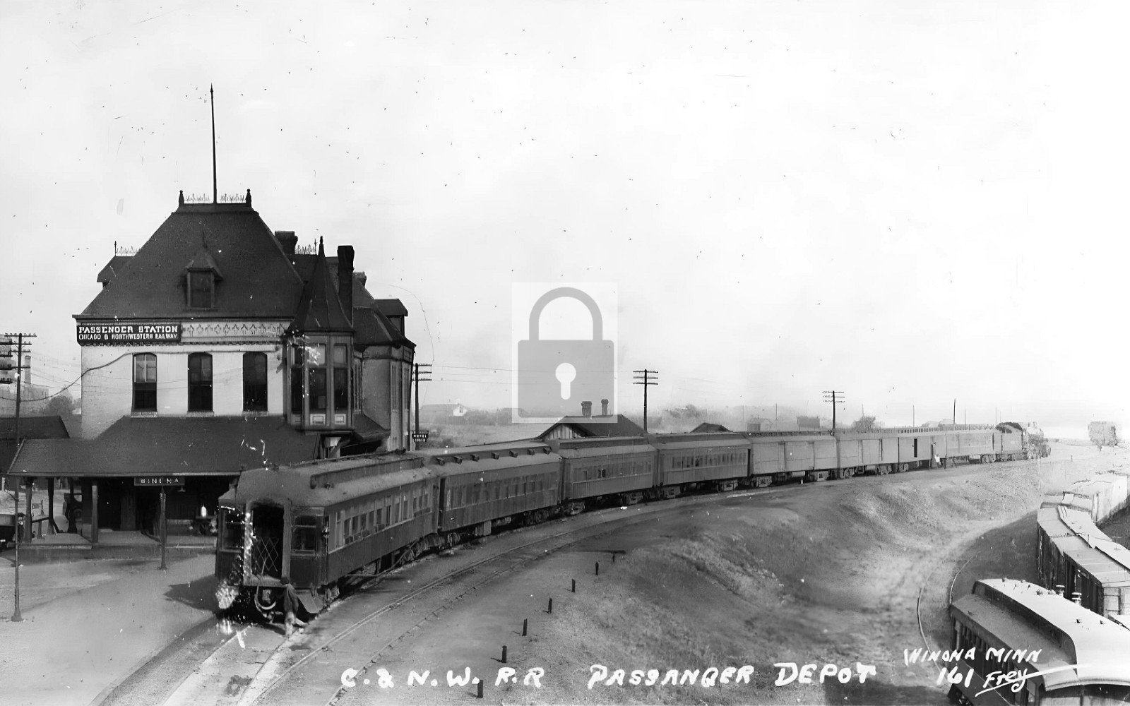 Railroad Train Station Passenger Depot Winona Minnesota MN - Reprint
