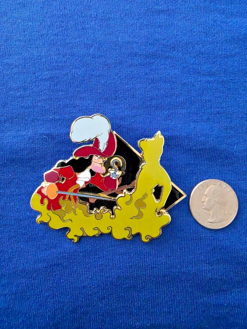 DLP - Captain Hook and Peter Pan Villains and Silhouettes PARIS DLRP DISNEY PIN