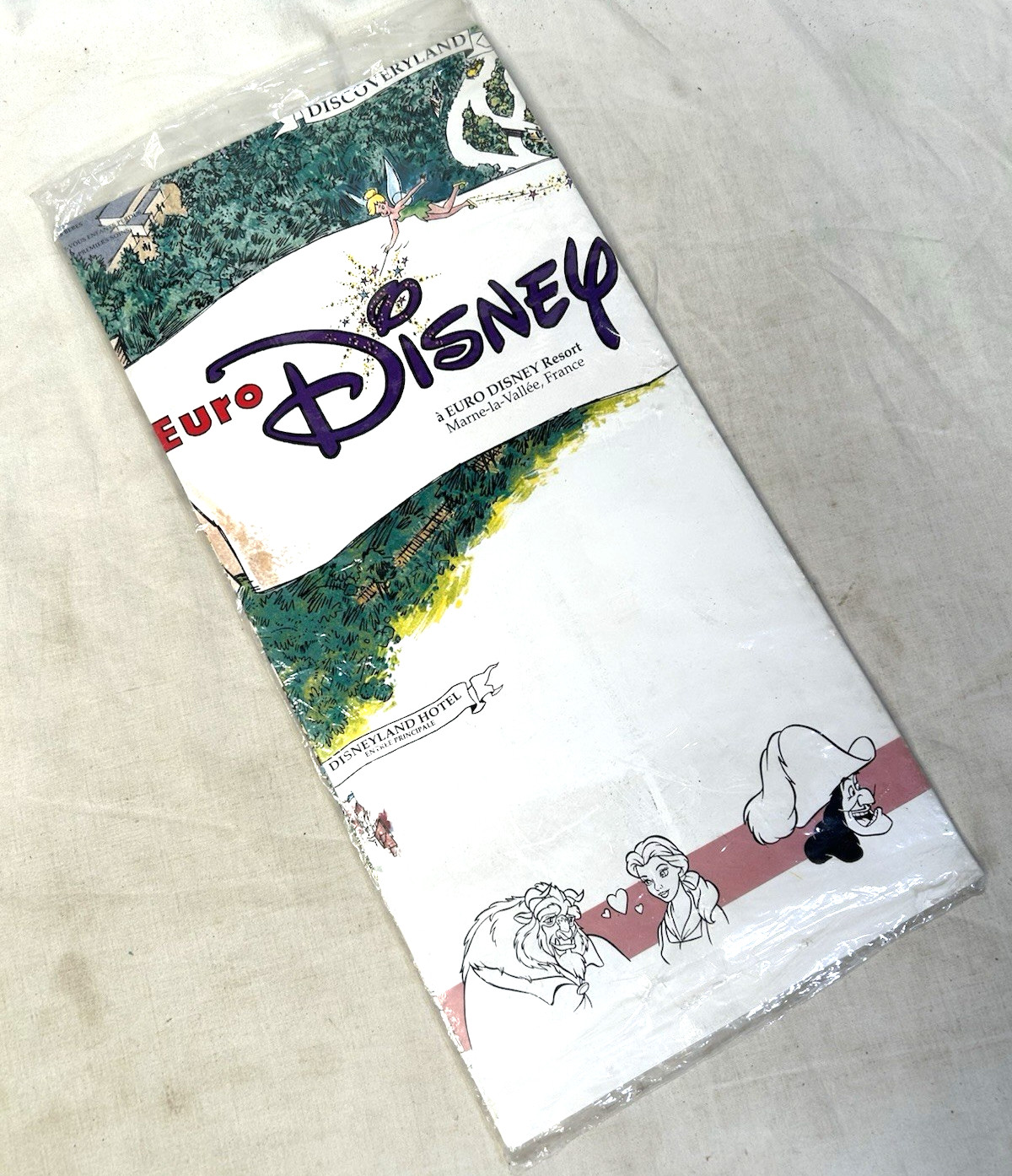 Vtg Euro Disney Disneyland Paris Oversized Park Map Poster 1992 NEW/SEALED