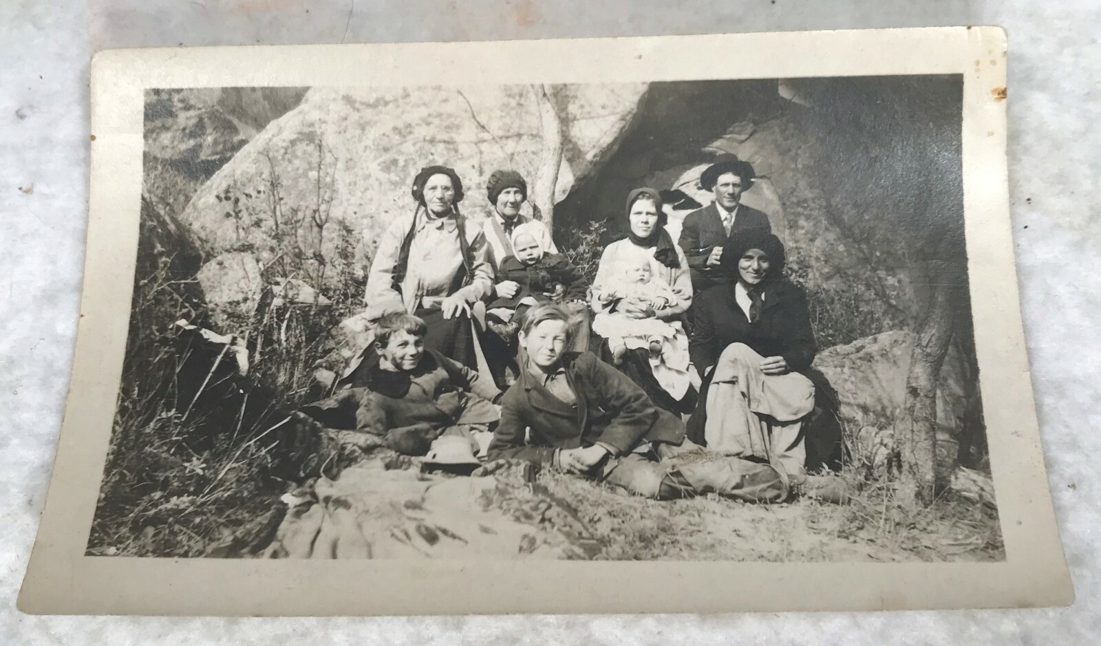 Antique -Vintage 1910's - 1915 Family Mountains Kids - Photo Photograph 