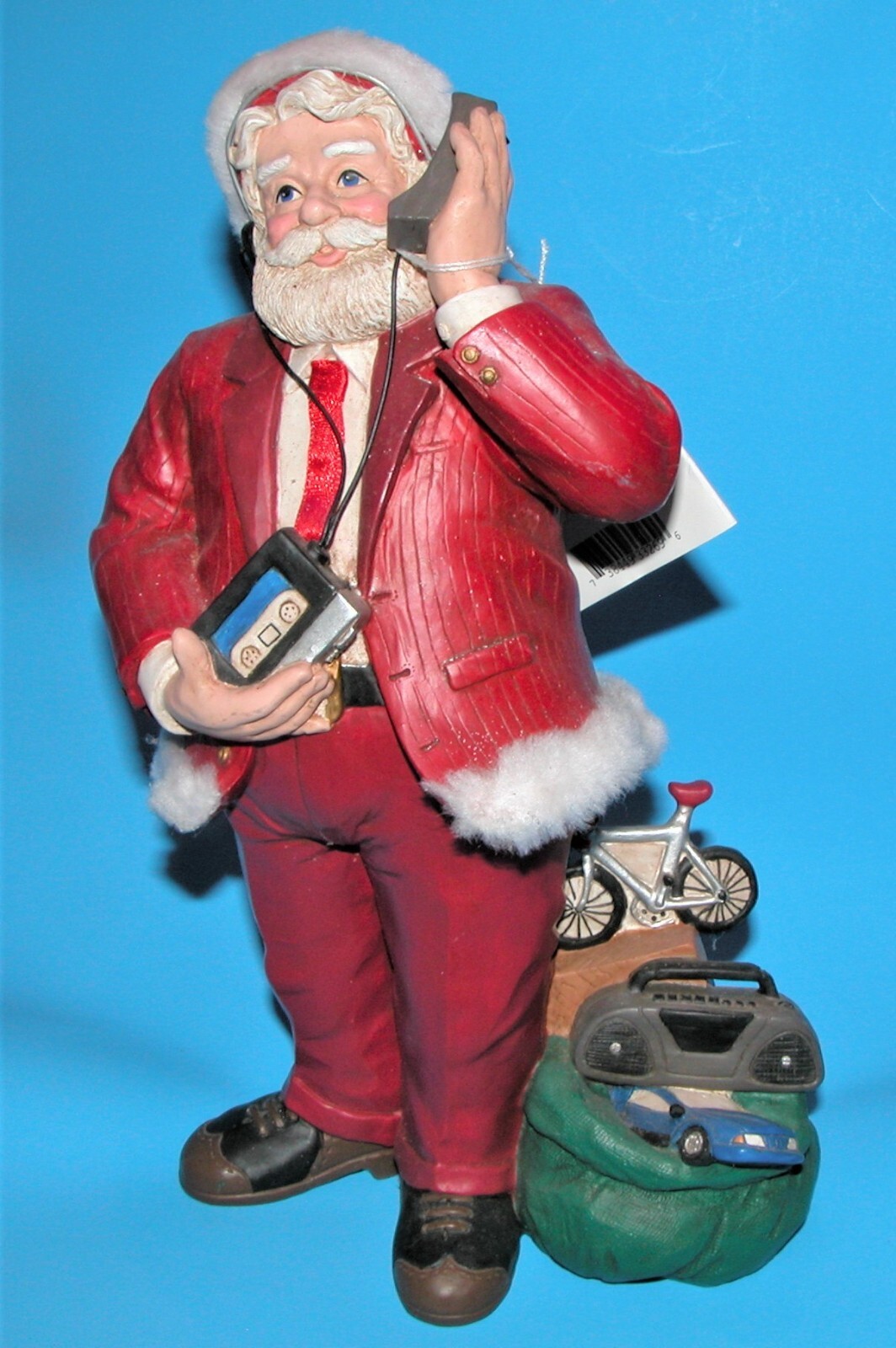 Midwest 20th Century Claus, Santa w boombox, 8 track , 1980\'s mobile phone NEW Midwest 20th Century Claus, Santa w boombox, 8 track , 1980\'s mobile phone NEW