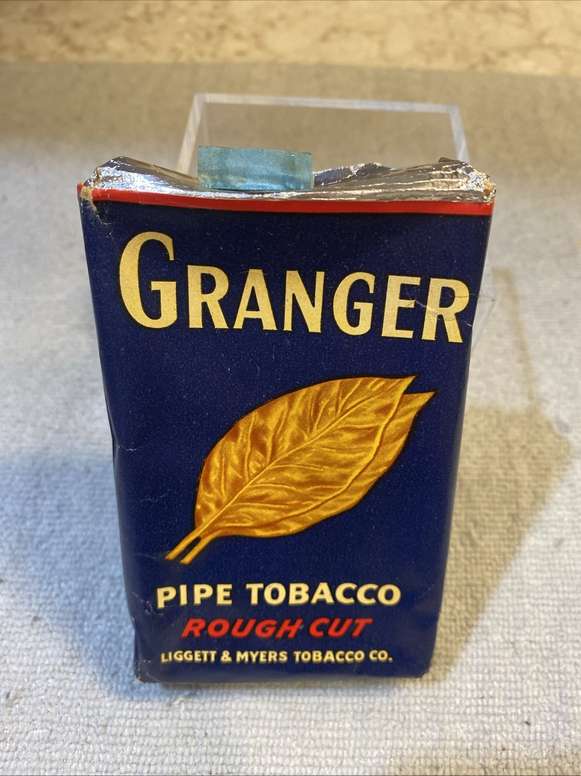 Vintage Granger Pipe Tobacco Rough Cut Advertising Paper Pouch VGC