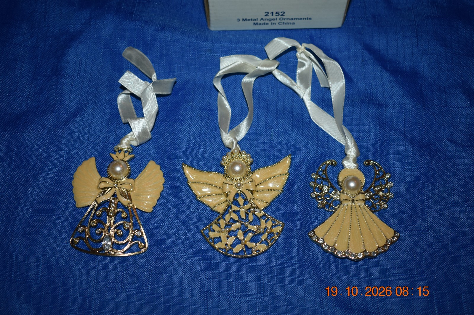 3 Metal Angel Ornaments from Princess House No. 2152, Look Unused