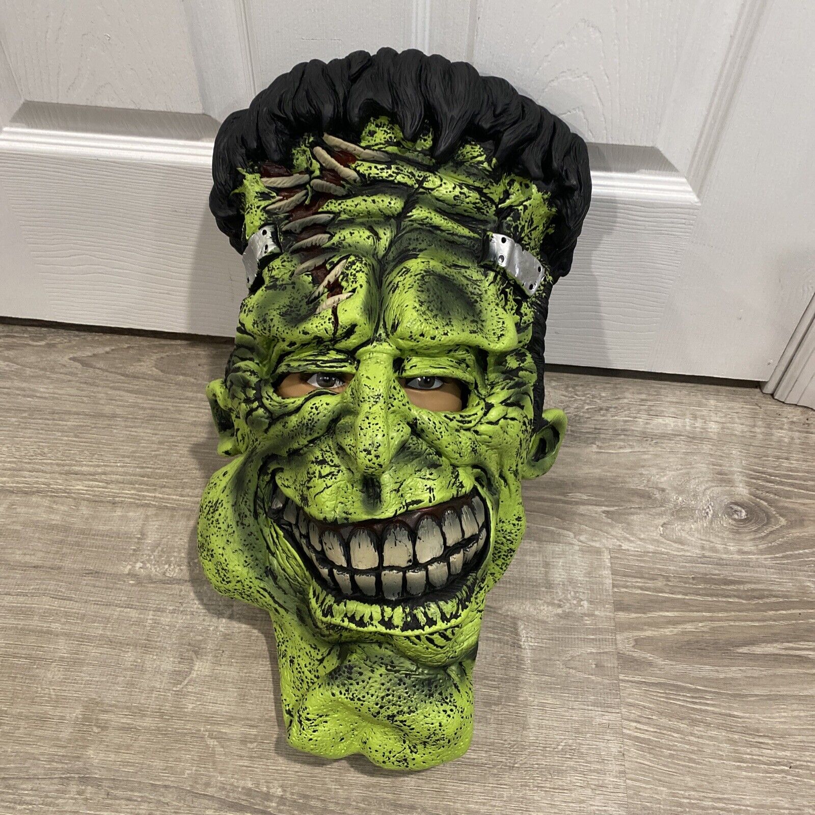 Frankenstein Rubber Mask Halloween Adult Size Adjustable Back