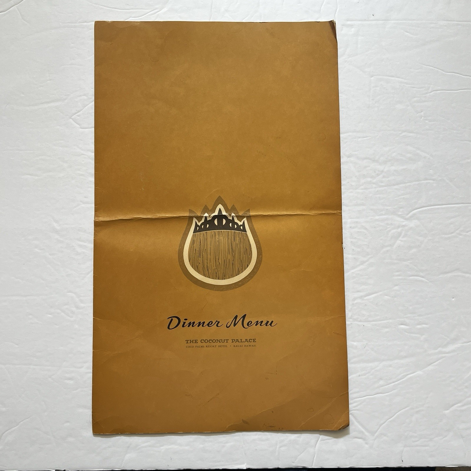 Vintage Coco Palms Coconut Palace Dinner Menu Kauai Hawaii 1960s Tiki