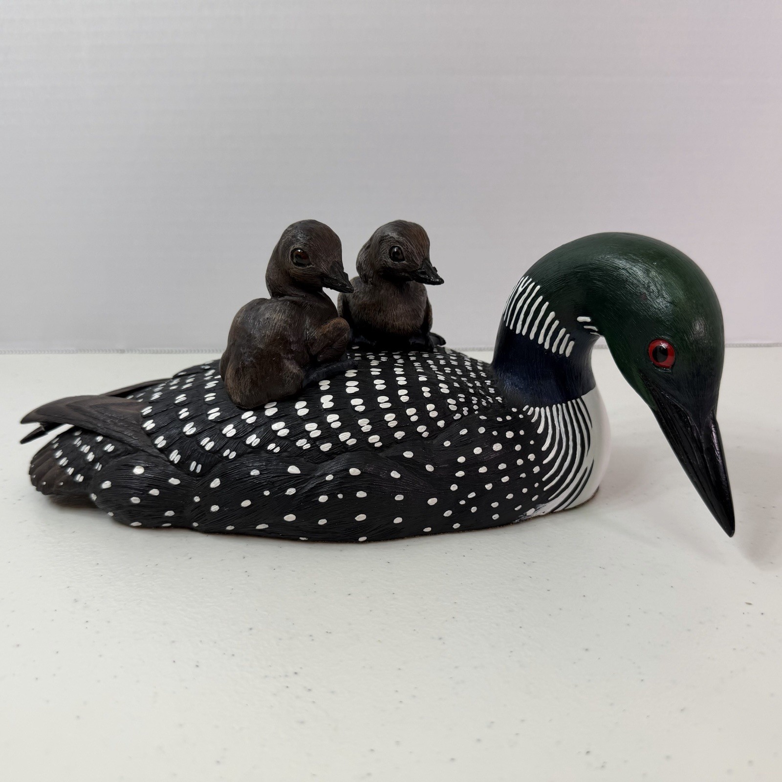 Vtg Loon With Chicks Gosset Wildlife Collection Hand Crafted 2583/3000 Canada