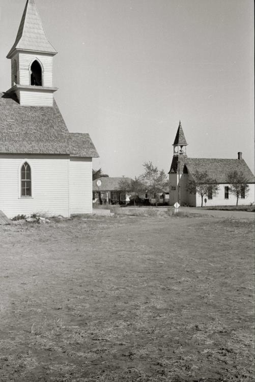 Photo:Gilead Nebraska 1938 Churches Small Town Church Buildings