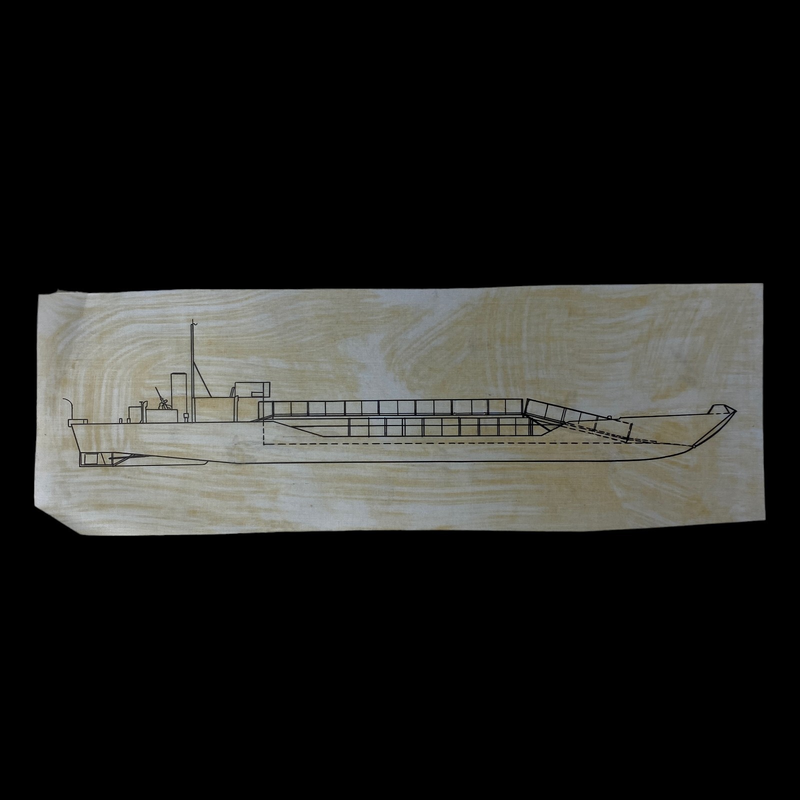 RARE Original WWII Normandy D-Day British Landing Craft Tank Mark IV Blueprint