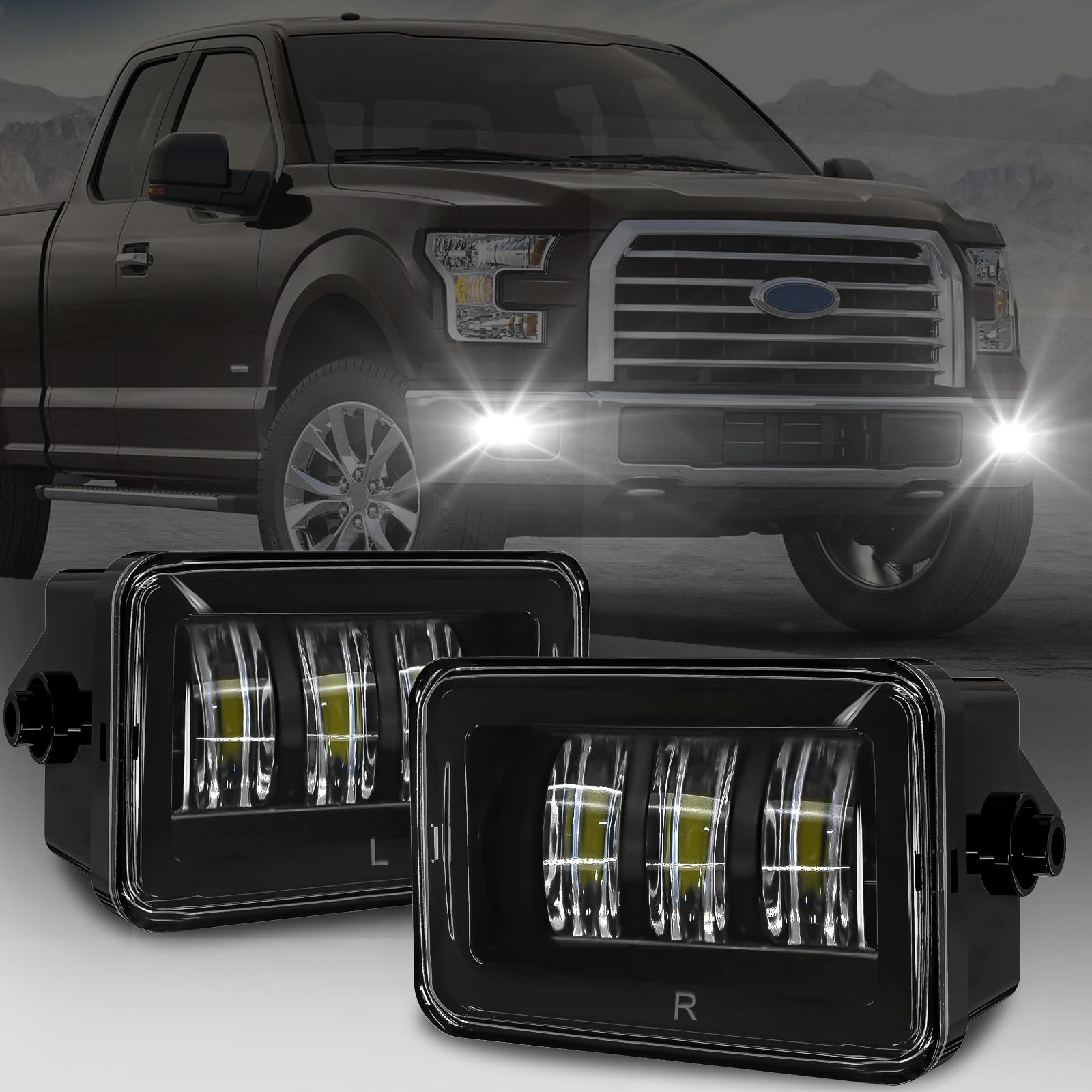 Daikokuya LED Fog Lights For 2015 2016 2017 2018 2019 2020 Ford F-150 Bumper ...
