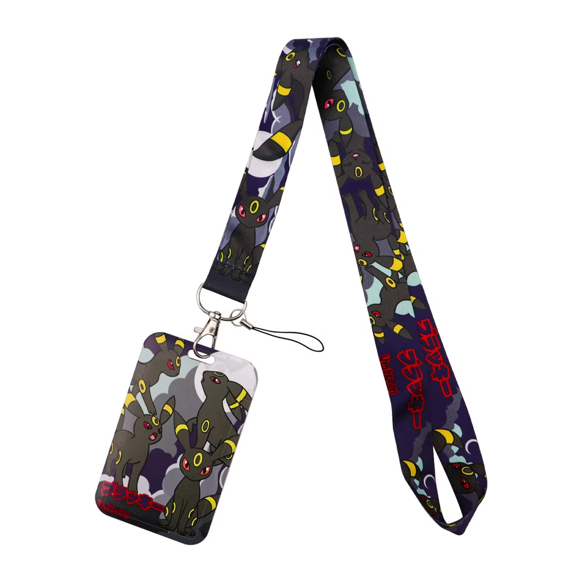 Pokemon Lanyard ID Badge Holder Umbreon Keychain Neck Strap Anime Gaming Figure