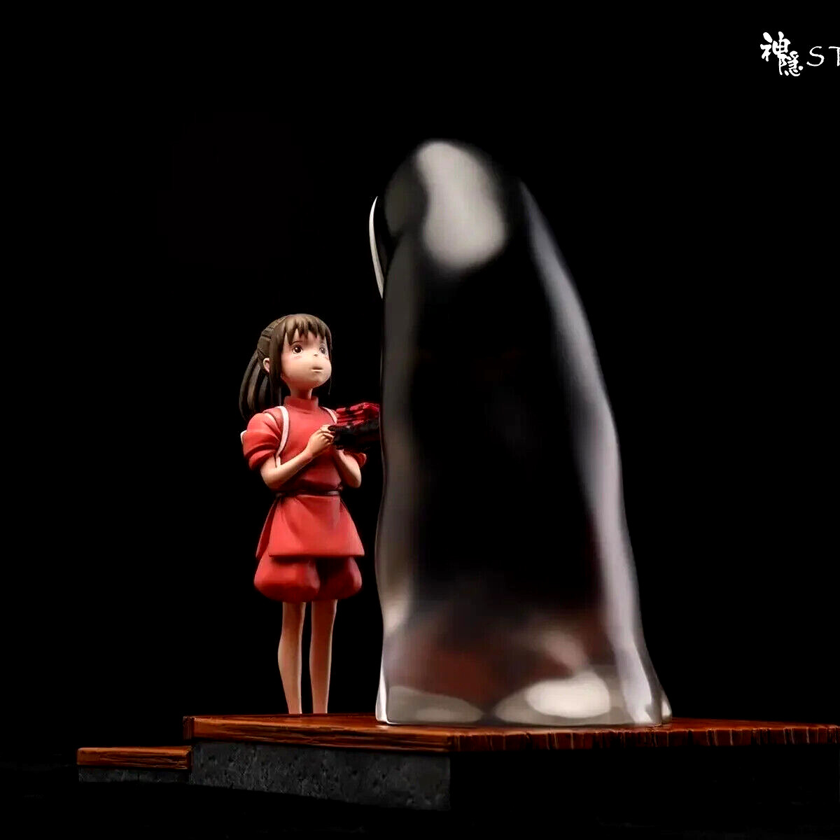 Spirited Away Anime Figure Chihiro&No Face Man Action PVC  Figurine a Set 12cm