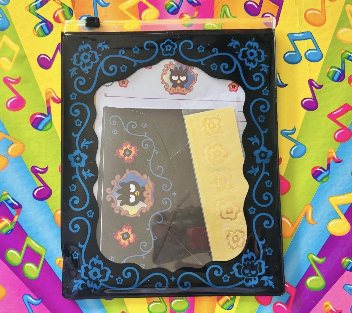 Vintage 1999 Sanrio Badtz Maru Stationery Set NOS Rare Memo Envelopes Stickers