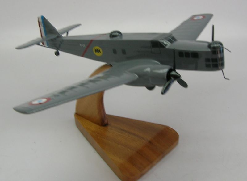 MB-210 Bloch French Bomber Airplane Desktop Wood Model Regular 
