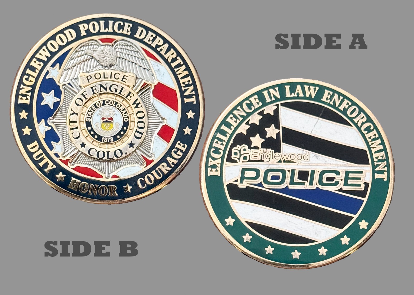 Englewood Police Department Colorado Challenge Coin  1#28