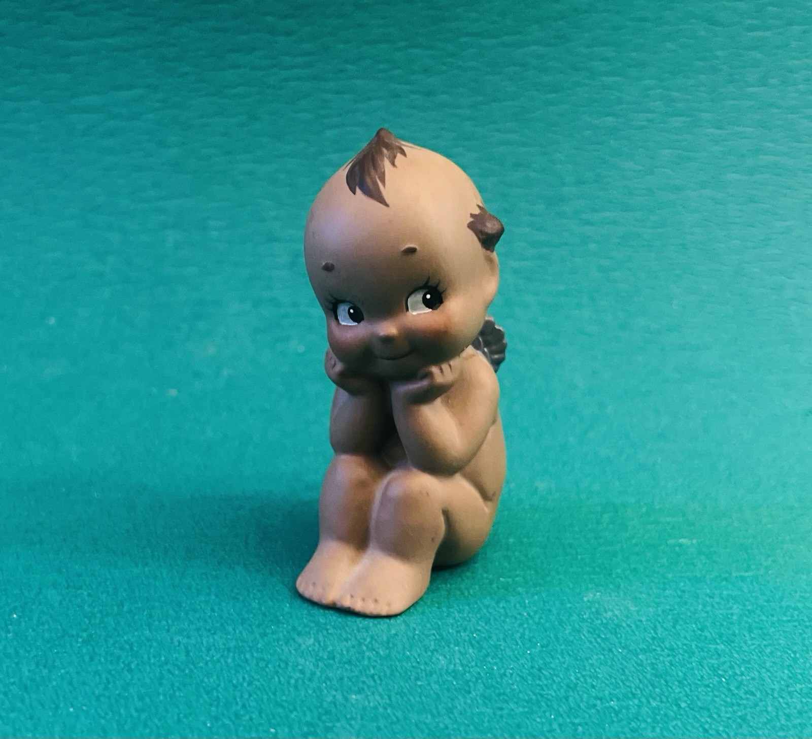 Rare Rose O'Neill African American Kewpie Bisque Enesco Jesco Porcelain Baby