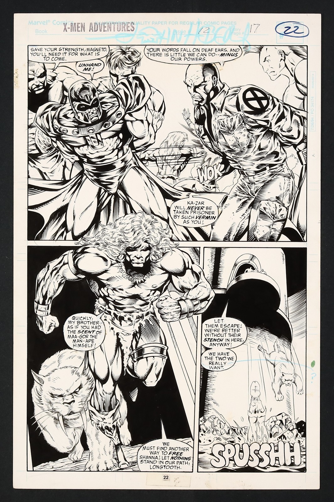 Original Art X-Men Adventures Season II #12 (1995) Pg 22 Herbert/Adams