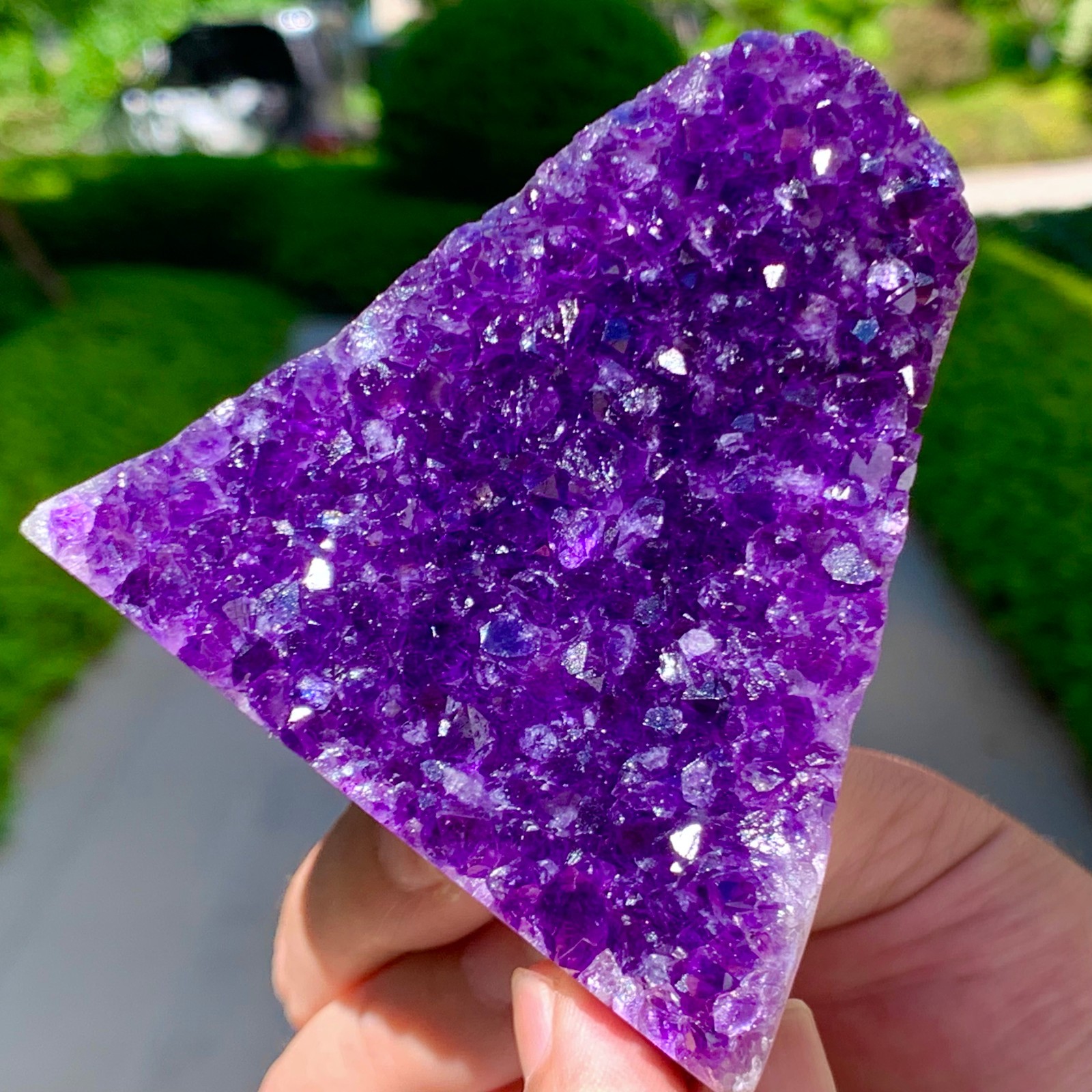 281G Natural Uruguayan Amethyst Quartz CaveGeode Crystal