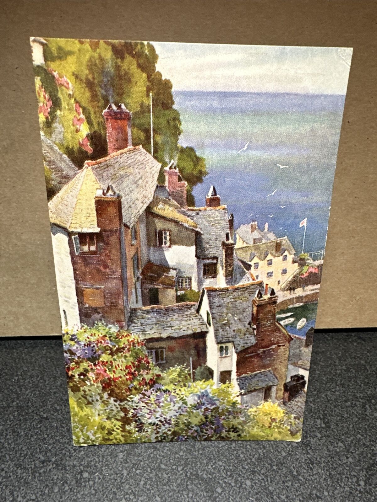 Cliff cottages, postcard