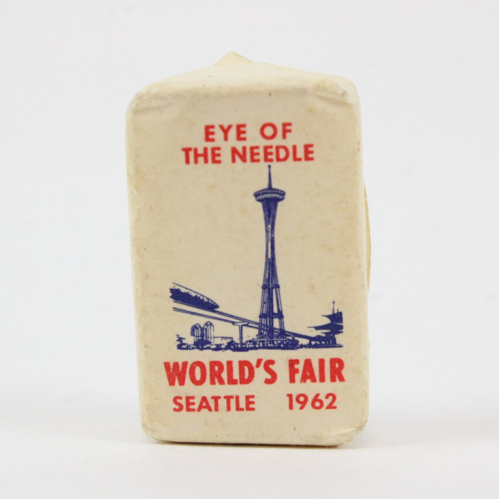 Western Hotels Inc 1962 Seattle World\'s Fair Eye of the Needle Sugar Cube