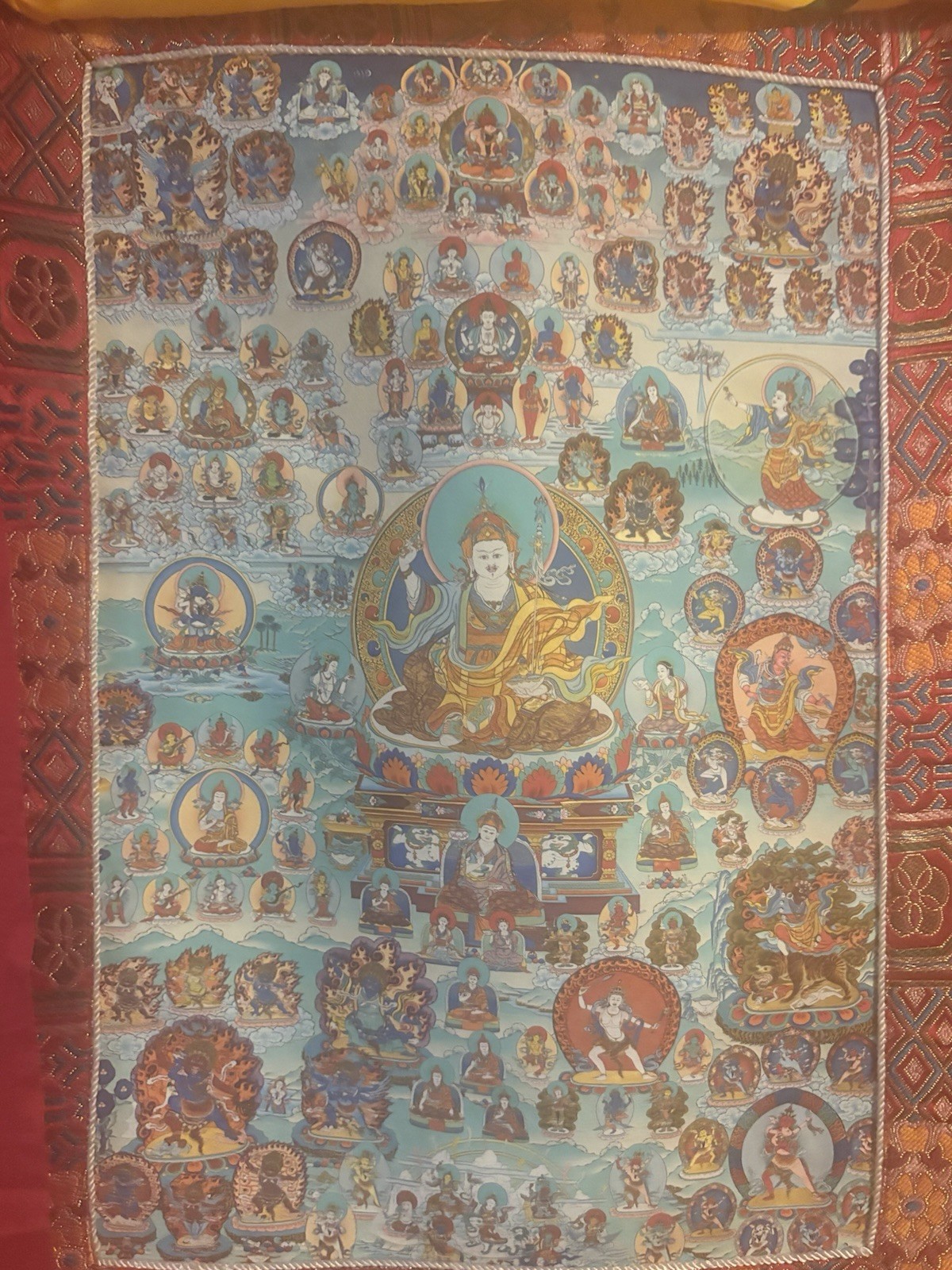 Barche Lamsel Guru Rinpoche Thangka Tibetan Buddhism