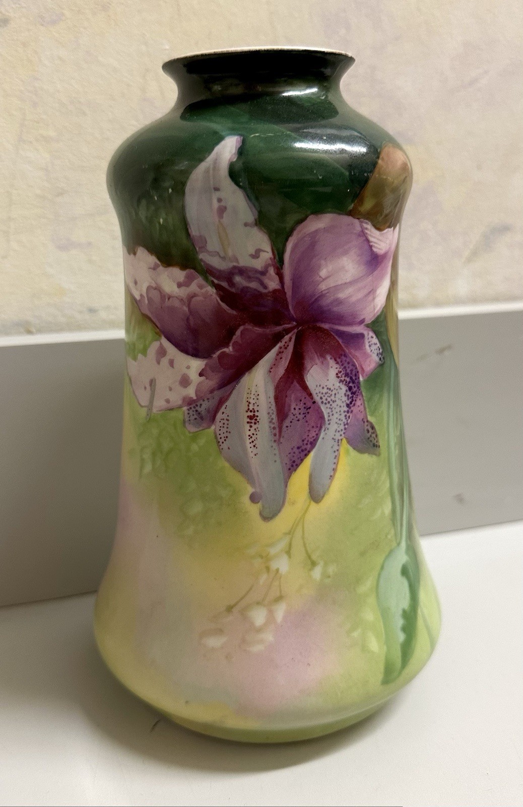 Antique Habsburg Austria Hand Painted Floral Vase Art Nouveau Signed Rene