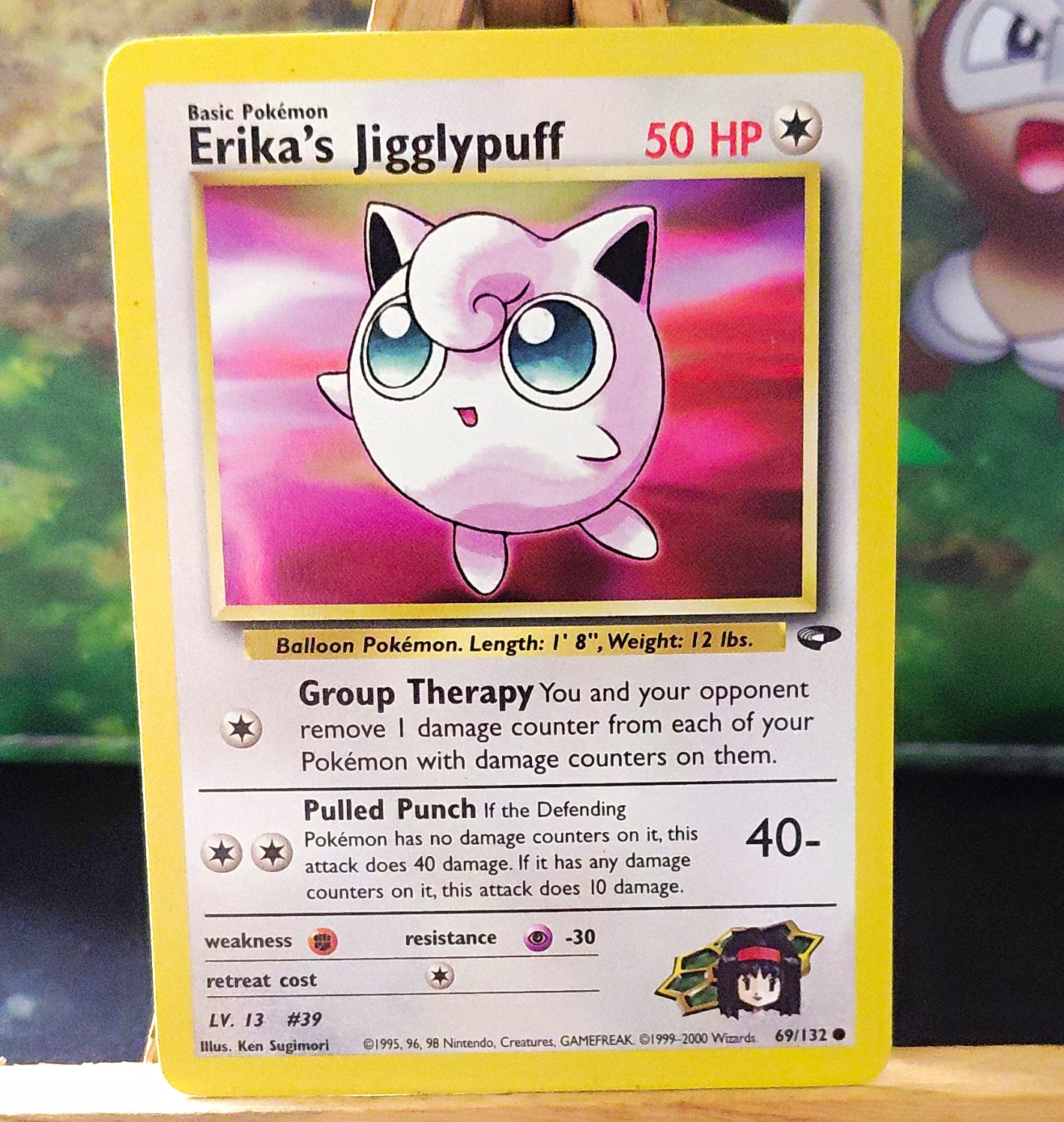 Erika’s Jigglypuff 69/132 Gym Challenge 1999 WOTC Unlimited English 50 HP