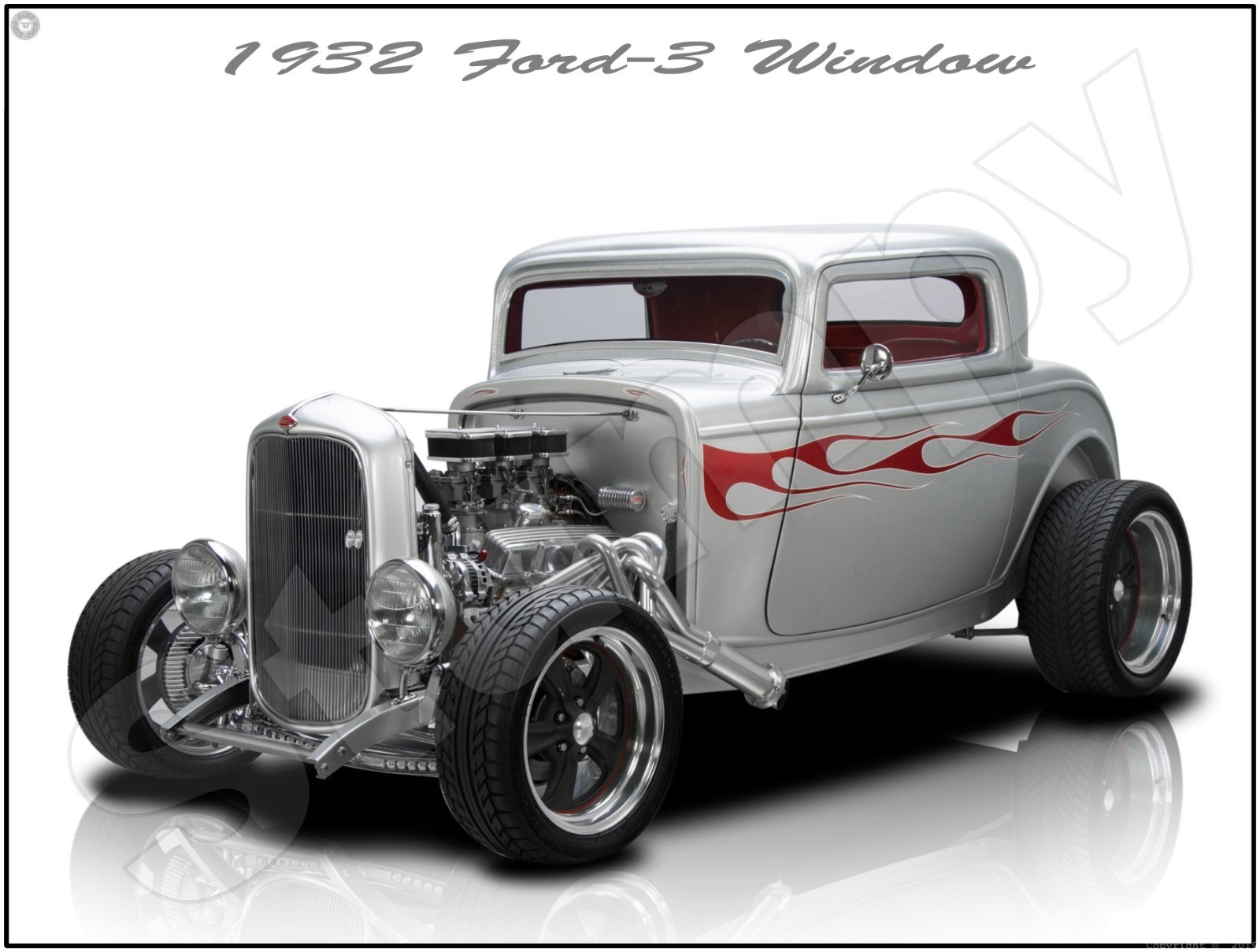 1932 Ford 3 window Metal Sign 9 1932 Ford 3 window Metal Sign 9