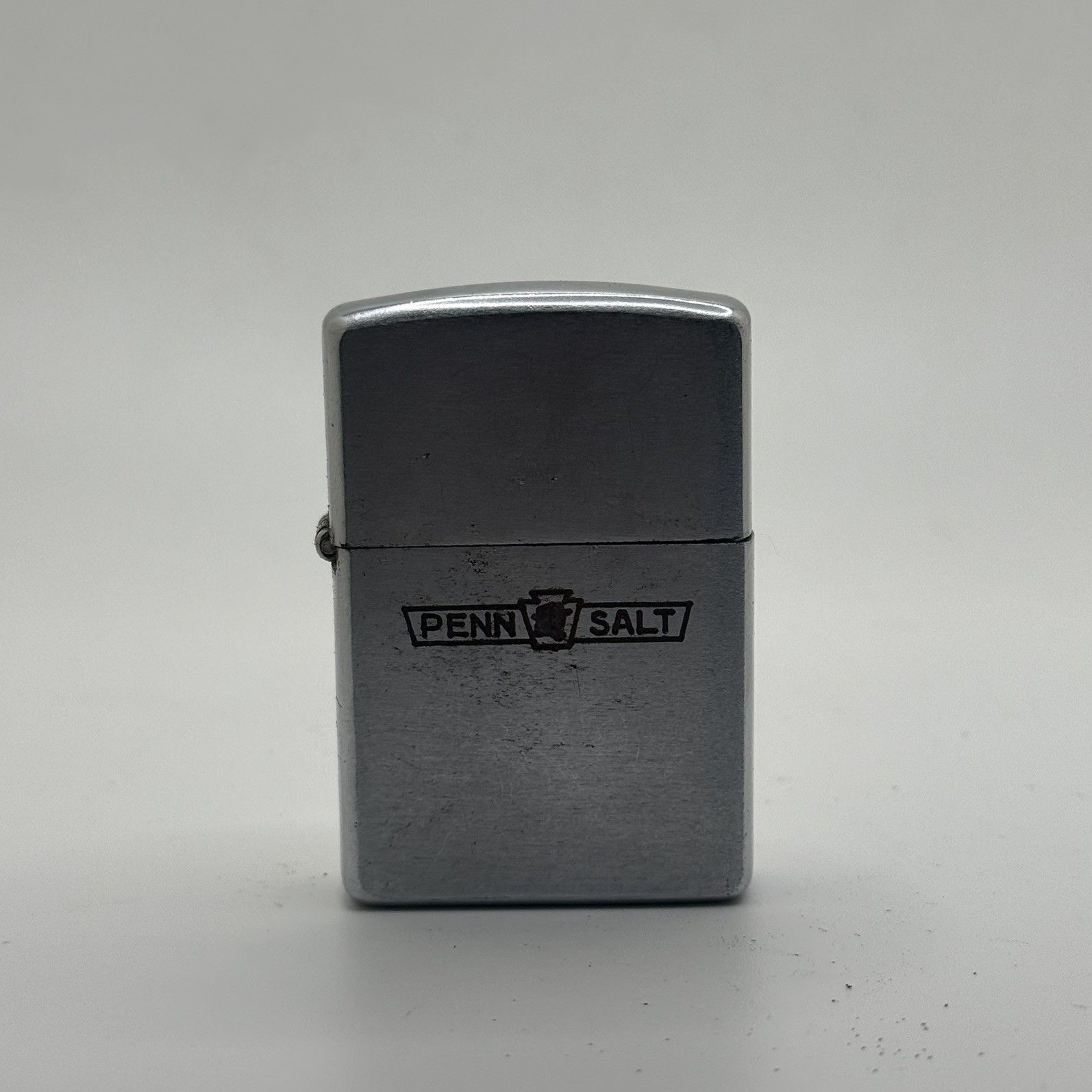 1940's 2032695 Patent 5 Barrel Hinge Zippo Lighter Penn Salt Advertising 