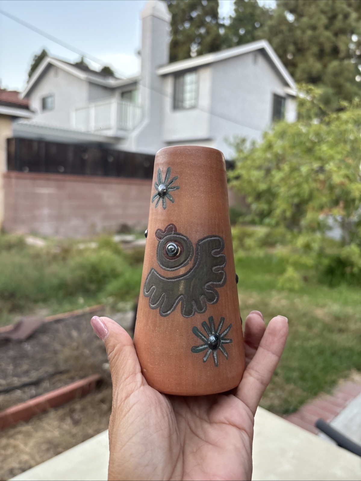 Vintage Pablo Seminario Urubamba Pottery Vase Cusco Handmade In Peru